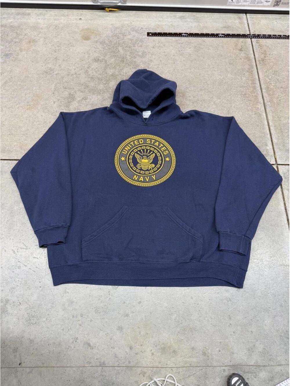 vintage united states navy military made in usa hoodie size xxl